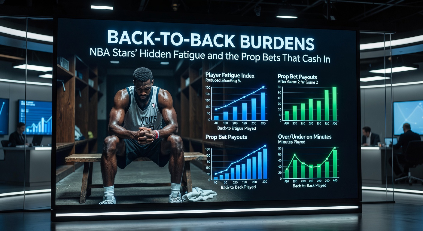 Close-up of fatigued NBA player on bench, sweat-drenched during back-to-back marathon