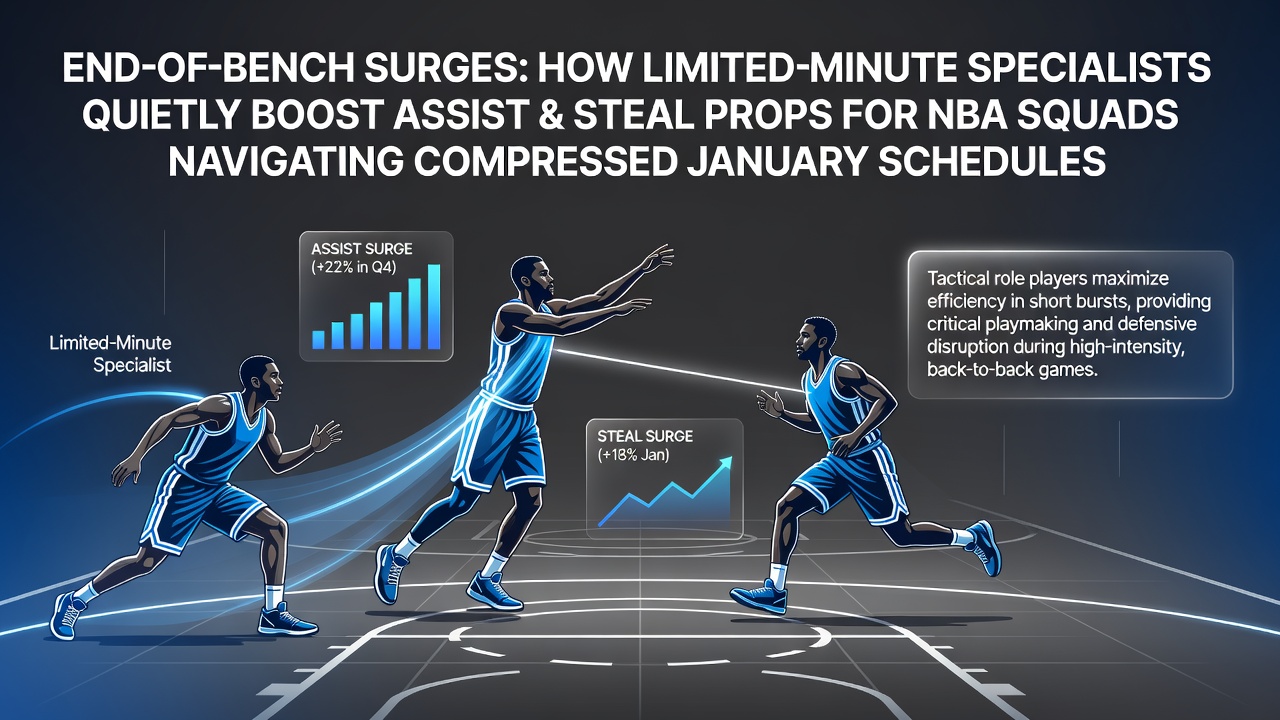 NBA players on the bench during a high-intensity January game with compressed schedule demands