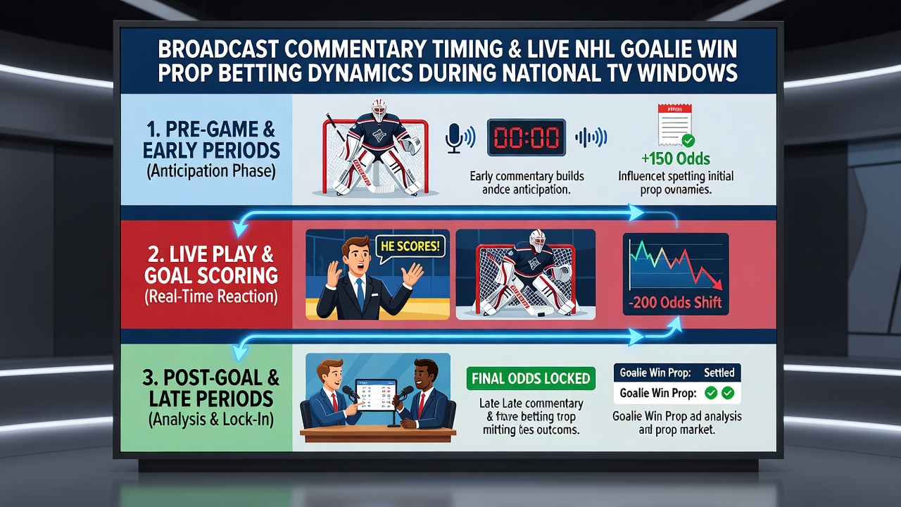 Live NHL game stats graphic showing goalie save percentage during national broadcast