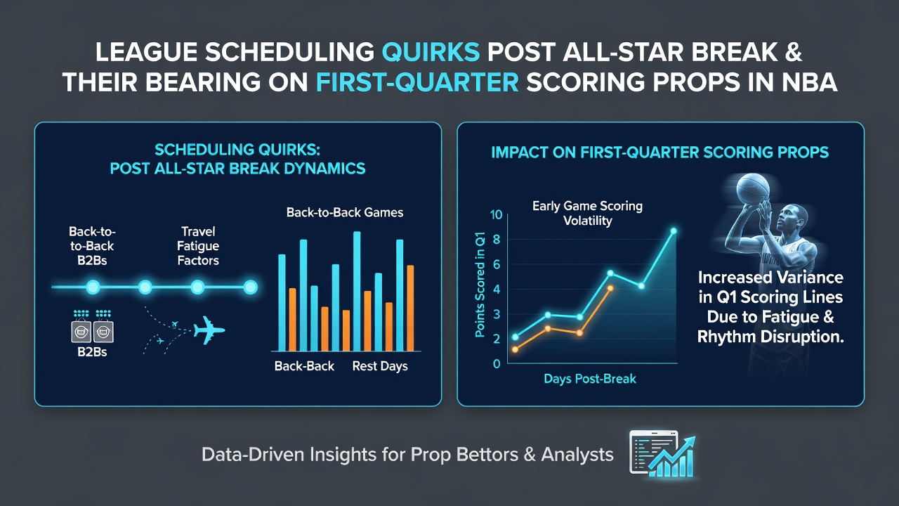 Statistical chart displaying NBA first-quarter scoring trends post-All-Star break