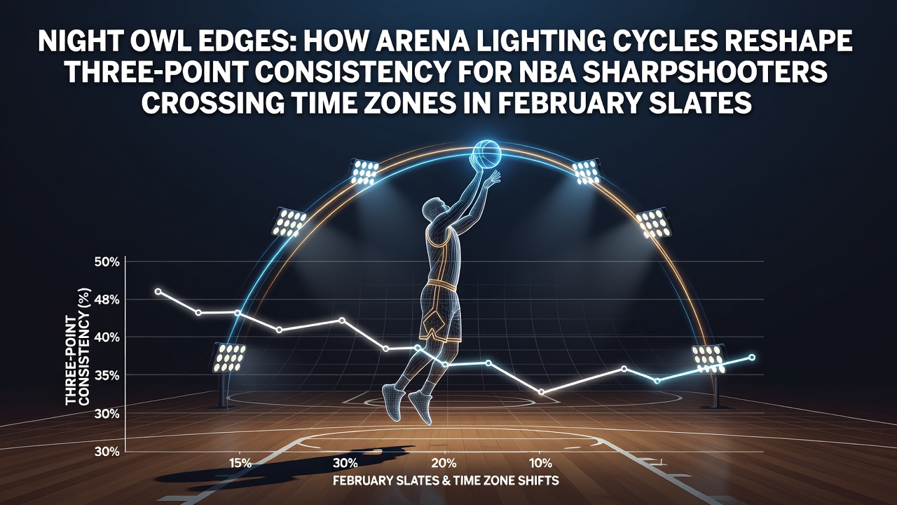 NBA arena lighting setup during evening games affecting player visibility and focus
