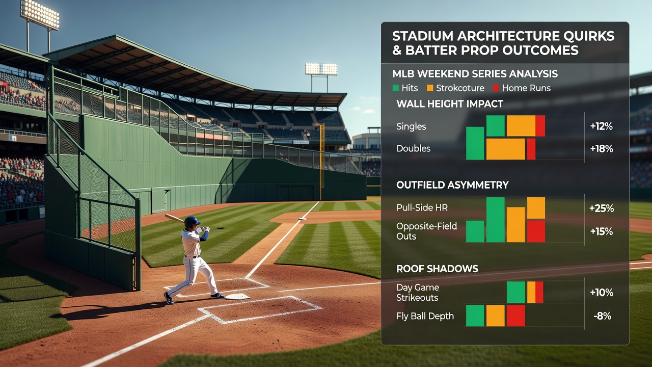 Interior view of an MLB ballpark highlighting architectural elements that affect hitting outcomes