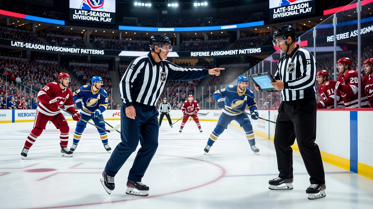 Visiting NHL team penalty box during a compressed schedule divisional contest