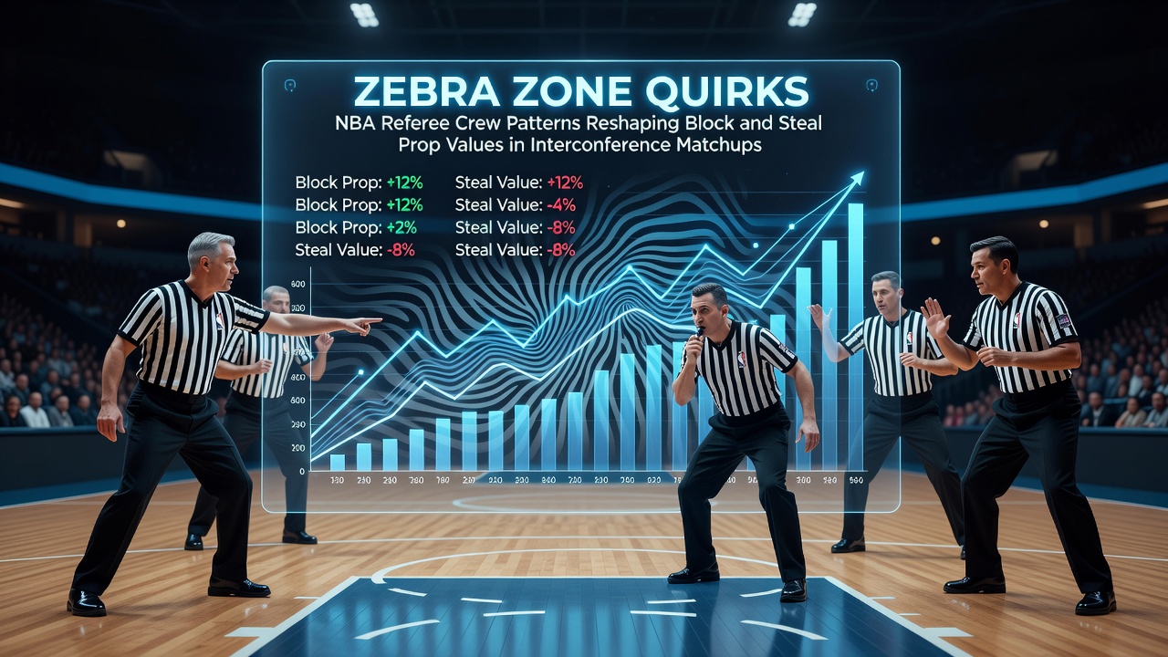 NBA referees officiating an interconference matchup with focus on defensive plays